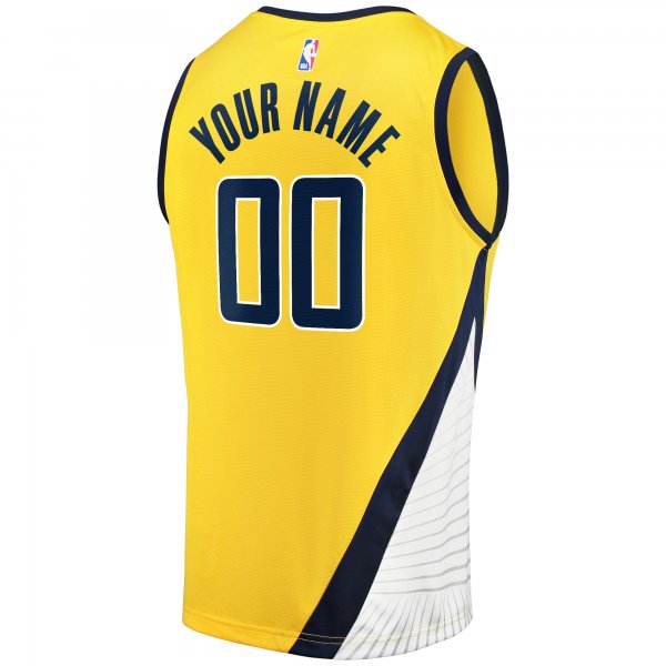 Youth Indiana Pacers Fanatics Gold Fast Break Replica Custom Jersey - Statement Edition