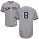 New York Yankees #8 Yogi Berra Grey Flexbase Collection Stitched MLB Jersey