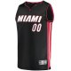 Men's Miami Heat Fanatics Black Fast Break Custom Replica Jersey - Icon Edition