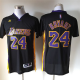 Men's Revolution 30 Los Angeles Lakers #24 Kobe Bryant Black(Purple NO.) Stitched NBA Jersey