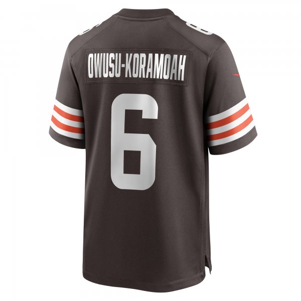 Men's Cleveland Browns Jeremiah Owusu-Koramoah Nike Brown Team Game Jersey