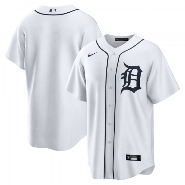 Men's Detroit Tigers Nike White Home Blank Replica Jersey