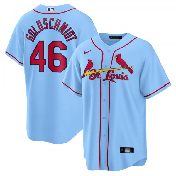 Men's St. Louis Cardinals Paul Goldschmidt Nike Light Blue Alternate Replica Player Name Jersey