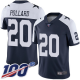 Men's Dallas Cowboys #20 Tony Pollard Navy Blue Thanksgiving Stitched NFL 100th Season Vapor Throwback Limited Jersey