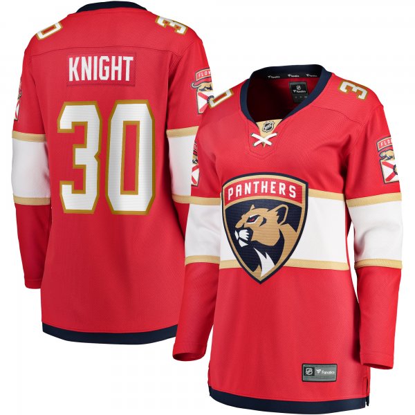 Women's Florida Panthers Spencer Knight Fanatics Red Home Breakaway Jersey