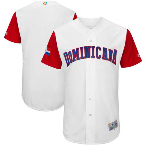 Team Dominican Republic Blank White 2017 World Baseball Classic Stitched MLB Jersey