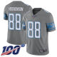 Men's Detroit Lions #88 T.J. Hockenson Gray Stitched NFL Limited Rush 100th Season Jersey