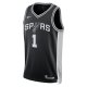 Unisex San Antonio Spurs Victor Wembanyama Nike Black 2023 NBA Draft First Round Pick Swingman Jersey - Icon Edition