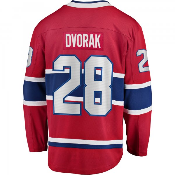 Men's Montreal Canadiens Christian Dvorak Fanatics Red Home Breakaway Player Jersey