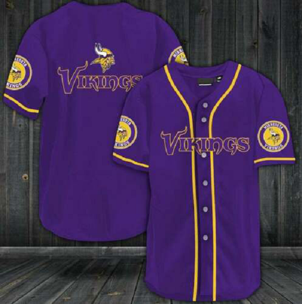 Minnesota Vikings NFL 3D Digital Printed Fashion Baseball Legend Jersey