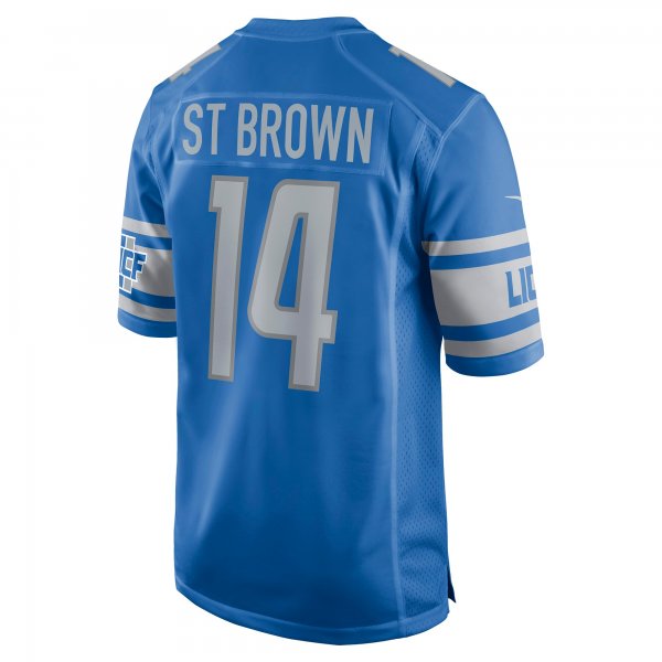 Men's Detroit Lions Amon-Ra St. Brown Nike Blue Game Player Jersey