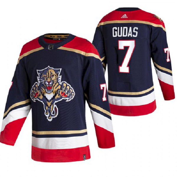 Men's Florida Panthers Radko Gudas 2021 Reverse Retro Navy Jersey