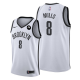 Men's Brooklyn Nets #8 Patty Mills 2021 Trade White Association Edition NBA Jersey