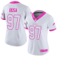 Los Angeles Chargers #97 Joey Bosa White/Pink Women's Stitched Nike NFL Limited Rush Fashion Jersey