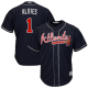 Atlanta Braves #1 Ozzie Albies Navy Blue Cool Base Stitched Youth MLB Jersey