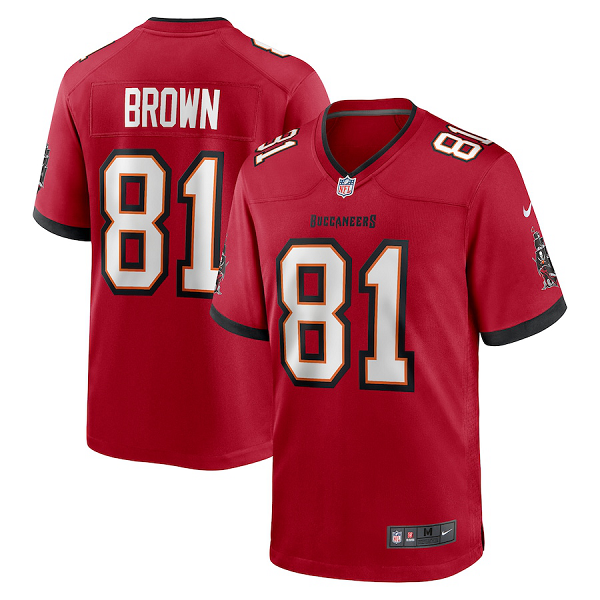 Men's Nike Tampa Bay Buccaneers #81 Antonio Brown Red Game Jersey