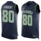 Nike Seattle Seahawks #80 Steve Largent Steel Blue Team Color Men's Stitched NFL Limited Tank Top Jersey