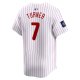 Men's Philadelphia Phillies Trea Turner Nike White 2024 MLB World Tour London Series Home Limited Player Jersey