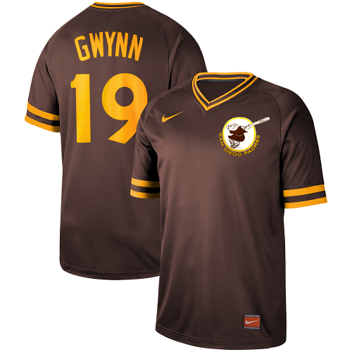 Men's Nike San Diego Padres #19 Tony Gwynn Cooperstown Collection Legend V-Neck Jersey