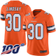 Denver Broncos #30 Phillip Lindsay Orange Men's Stitched NFL Limited Rush 100th Season Jersey