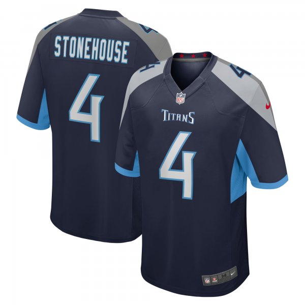 Men's Tennessee Titans Ryan Stonehouse Nike Navy Game Player Jersey