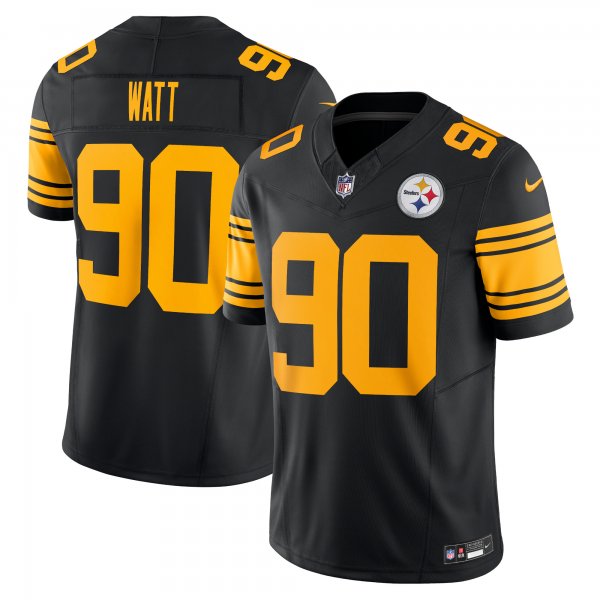 Men's Pittsburgh Steelers T.J. Watt Nike Black Vapor F.U.S.E. Limited Jersey