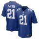 Men's Nike #21 Bobby McCain Royal New York Giants Game Player Jersey