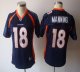 Denver Broncos #18 Peyton Manning Blue Women's Team Color Stitched NFL Jersey