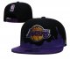 Los Angeles Lakers's black and purple cap