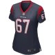 Women's Houston Texans Charlie Heck Nike Navy Game Jersey