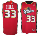 Men's Detroit Pistons #33 Hill Red Throwback Stitched NBA Jersey