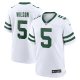 Men's New York Jets #5 Garrett Wilson Nike Legacy White Game Jersey