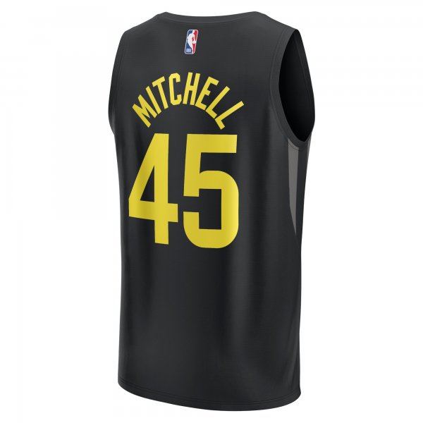 Men's Utah Jazz Donovan Mitchell Fanatics Black Fast Break Replica Player Jersey - Statement Edition