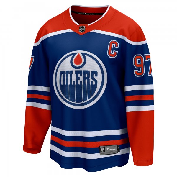 Men's Edmonton Oilers Connor McDavid Fanatics Royal Home Premier Breakaway Player Jersey