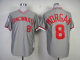 Mitchell And Ness Cincinnati Reds #8 Joe Morgan Grey Throwback Stitched MLB Jersey