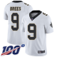 New Orleans Saints #9 Drew Brees White Men's Stitched NFL 100th Season Vapor Limited Jersey