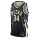 Unisex Milwaukee Bucks Giannis Antetokounmpo Jordan Brand Black Swingman Jersey - Statement Edition