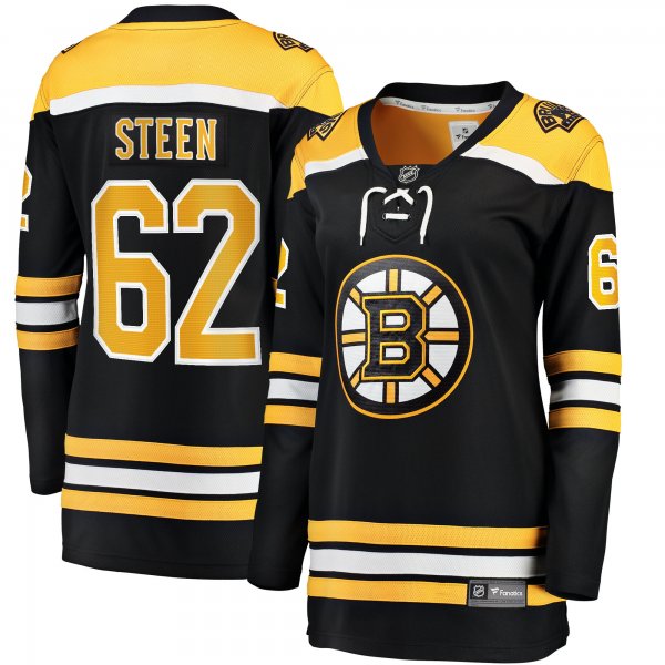 Women's Boston Bruins Oskar Steen Fanatics Black Home Breakaway Player Jersey