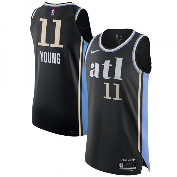 Men's Atlanta Hawks Trae Young Nike Black  Jersey - City Edition