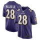 Men's Baltimore Ravens Trayvon Mullen Jr. Nike  Purple Team Game Jersey