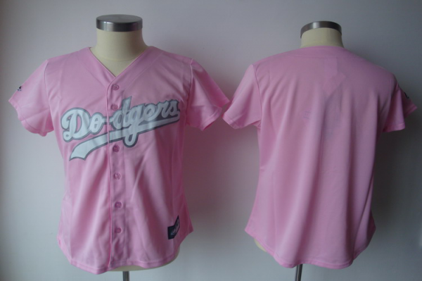 Los Angeles Dodgers Blank Pink Women's Fashion Stitched MLB Jersey