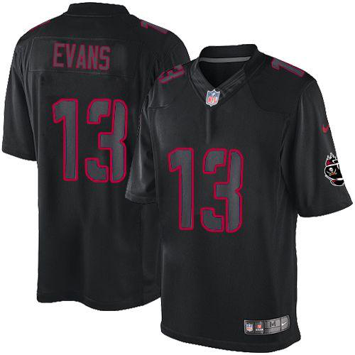 NikeTampa Bay Buccaneers #13 Mike Evans Black Men's Stitched NFL Impact Limited Jersey