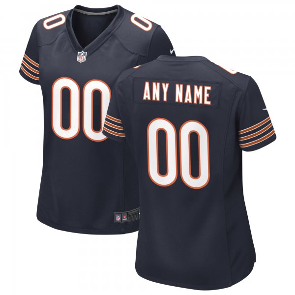 Women's Nike Navy Chicago Bears Custom Game Jersey