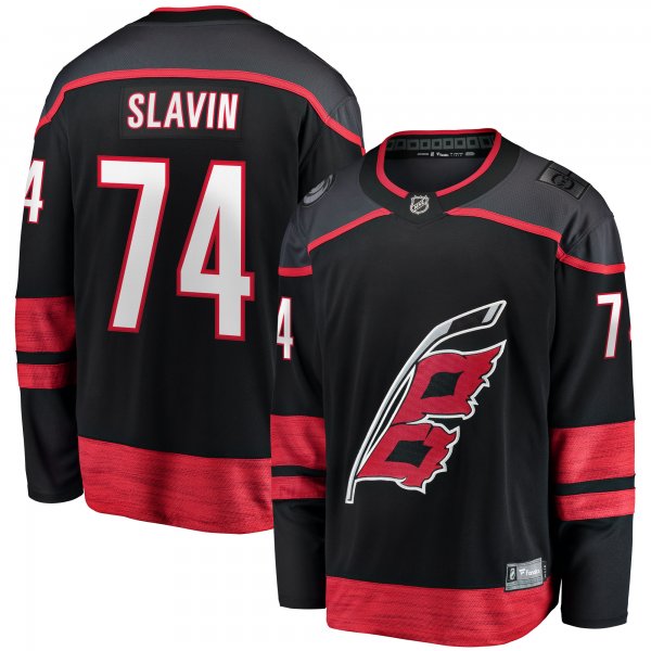 Men's Carolina Hurricanes Jaccob Slavin Fanatics Black Home Breakaway Player Jersey