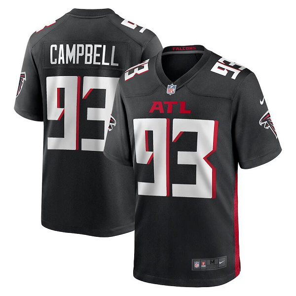 Men's Atlanta Falcons #93 Calais Campbell Nike Limited Player Black Jersey