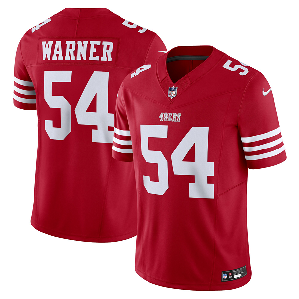 Men's San Francisco 49ers #54 Fred Warner Nike Scarlet Vapor F.U.S.E. Limited NFL Jersey