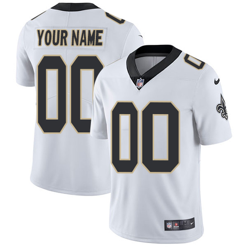 Men's Nike New Orleans Saints Customized White Vapor Untouchable Custom Limited NFL Jersey