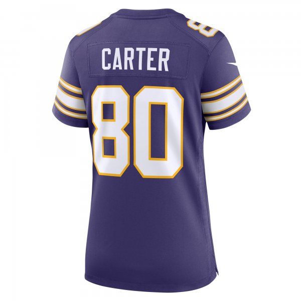 Women's Minnesota Vikings Cris Carter Nike Purple Classic Retired Player Game Jersey