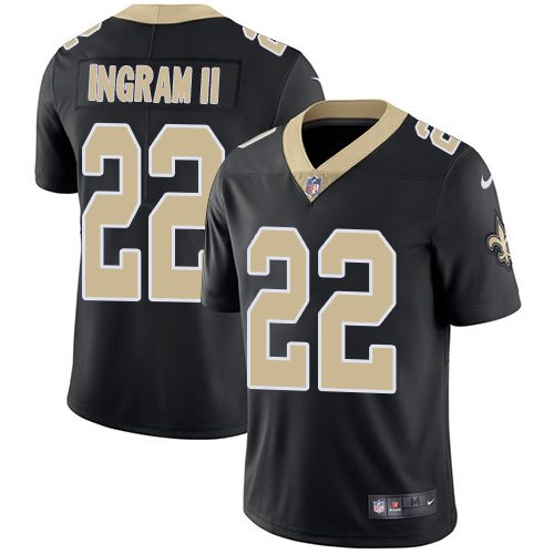 Nike New Orleans Saints #22 Mark Ingram II Black Team Color Men's Stitched NFL Vapor Untouchable Limited Jersey