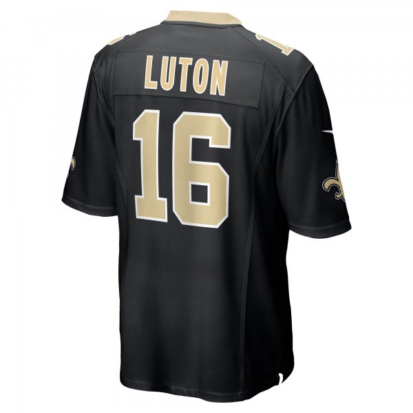 Men's New Orleans Saints Jake Luton Nike Black Game Player Jersey